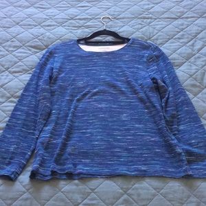 Croft & Barrow blue and green long sleeve tee